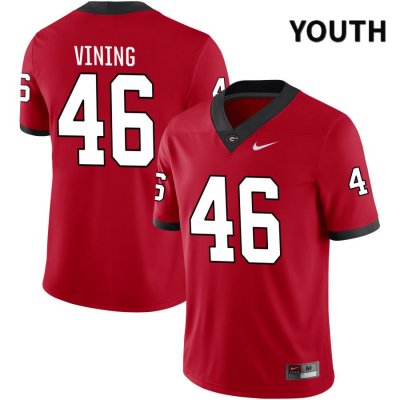 Youth Georgia Bulldogs NCAA #46 George Vining Nike Stitched Red NIL 2022 Authentic College Football Jersey CJY2054TY